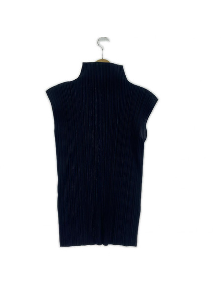 ISSEY MIYAKE タンクトップ プリーツタンクトップ ネイビー(3)
