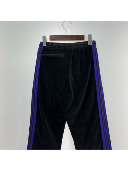 Needles ベロア トラックパンツ XS ブラック×パープル GL221C[値下]