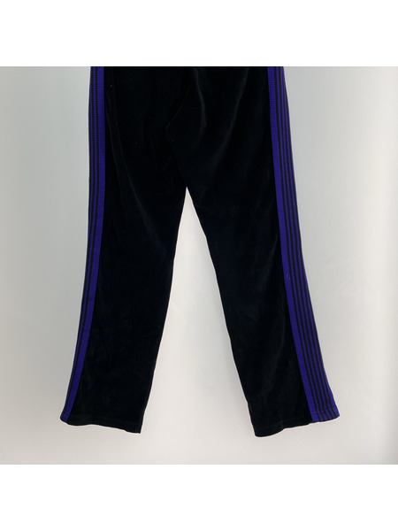 Needles ベロア トラックパンツ XS ブラック×パープル GL221C[値下]