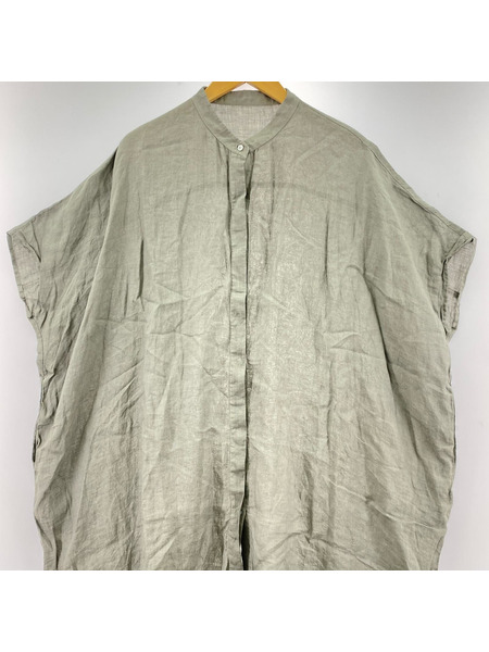 evam eva　linen wide shirt robe M E251T 243