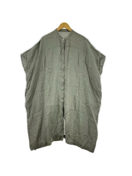 evam eva　linen wide shirt robe M E251T 243