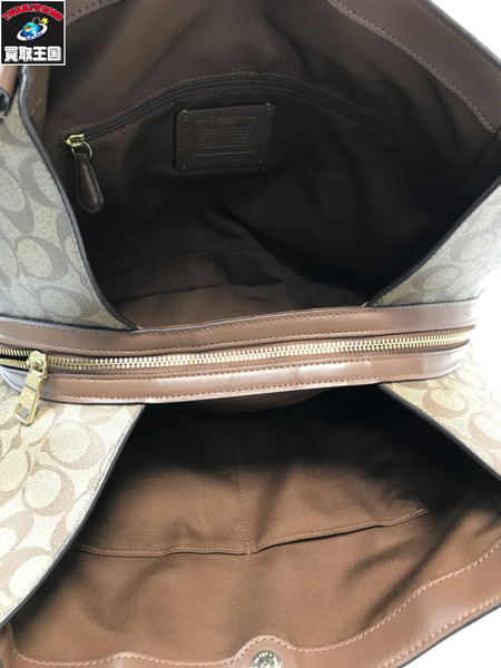 COACH コーチ F80298 ハリーショルダーバッグ シグネーチャー PVC ベージュ