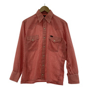 Wrangler 長袖シャツ 80s L/Sチェック ウエスタンシャツ RED