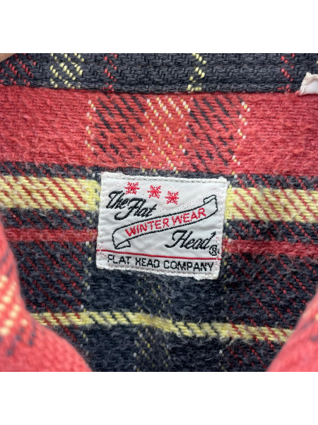 THE FLAT HEAD 長袖シャツ ウエスタンシャツ オレンジ/イエロー 38