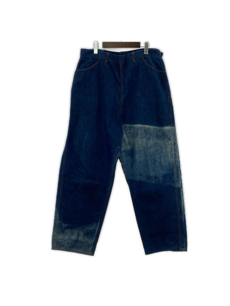 OLD・VINTAGE 50s-60s サイドジップ デニム ランチパンツ (約35インチ)