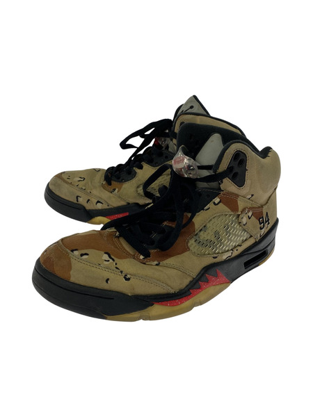 NIKE×SUPREME AIR JORDAN 5 RETRO DEZERT CAMO 27.0 824371-201[値下]