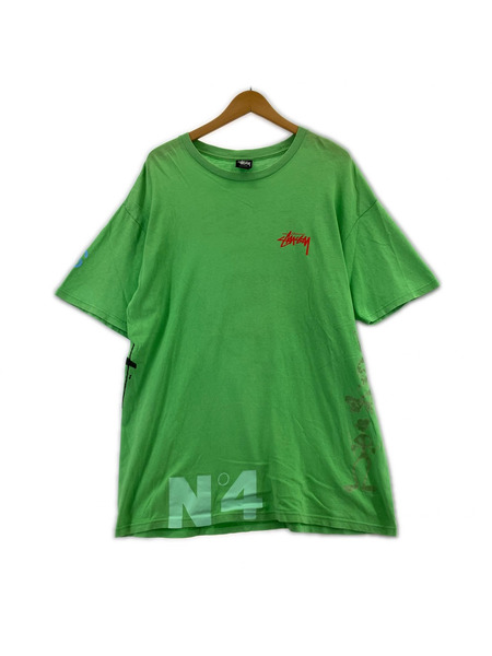 STUSSY マルチプリントTee L 黄緑