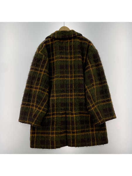 AMERI ADORABLE SHAGGY CHECK COAT