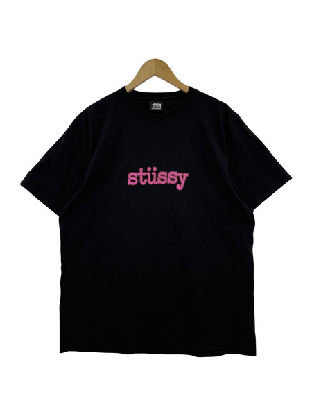 STUSSY/S/Sカットソー/M/ブラック/Typewriter