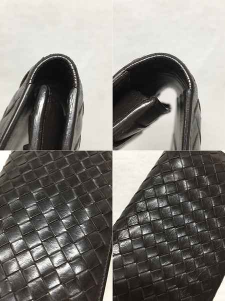 BOTTEGA VENETA  イントレチャート長財布　茶