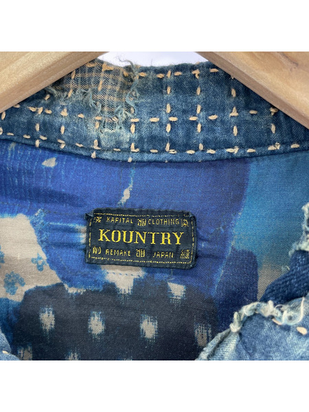 KAPITAL 24AW VIRGIN MARIA PRINT INDIGO BORO ZIP UP BLOUSON ヴァージンマリア インディゴ襤褸ジップブルゾン 4（XL） K2412LJ154
