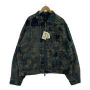 KAPITAL 24AW VIRGIN MARIA PRINT INDIGO BORO ZIP UP BLOUSON