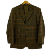 Brooks Brothers ウインドウペン ウール×カシミヤ 段返リ3B ジャケット 38Sht