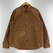 Supreme 20AW Logo Taping Work Shirt ダックスナップシャツジャケット L 茶