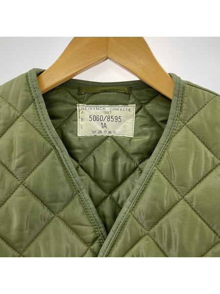 OLD・VINTAGE ミリタリージャケット 80s ベルギー軍 キルティング ライナー ジャケット(1A)