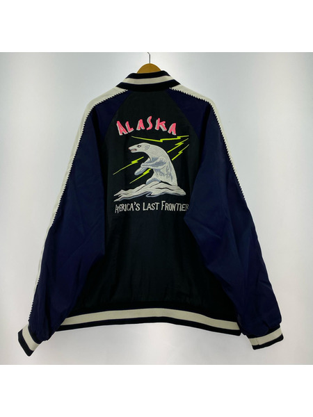 FACETASM ジャケット SOUVENIR JACKET 黒/紺 4 KR-JK-M09