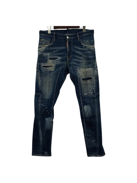 DSQUARED2/21AW/TIDY BIKER JEAN/ダメージリペア加工デニム/S74LB0960[値下]｜商品番号：2100208689392  - 買取王国ONLINESTORE