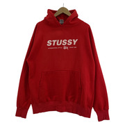 90s~00s STUSSY USA製 POパーカー L レッド