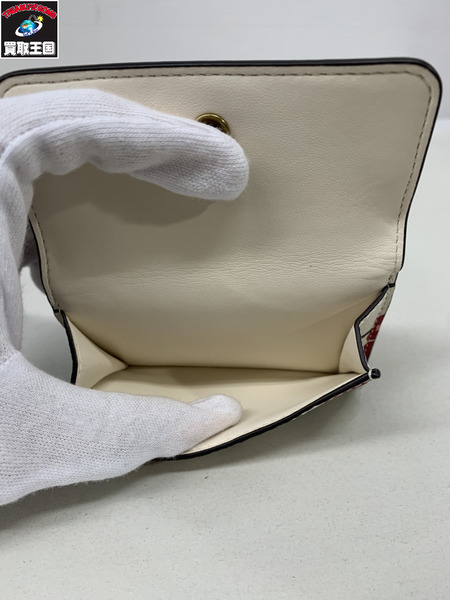 コンパクトウォレット COACH エッセンシャル ミニトライフォールドウォレット チェリー