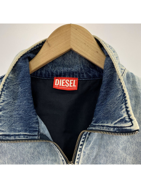 DIESEL/Denim jacket with Oval D/S/D-KRAP-S1