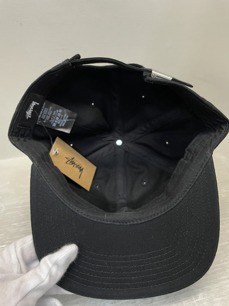 STUSSY STU ARCH STRAPBACK CAP BLACK 25F1311066