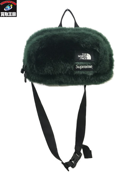 Supreme×The North Face/Faux Fur Waist Bag/シュプリーム×ザノースフェイス/グリーン/ボディバッグ