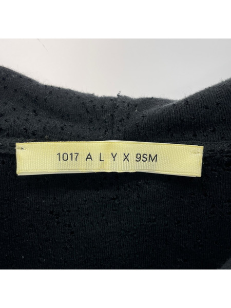 1017 ALYX 9SM パーカー 23AW ダメージパーカー L ブラック