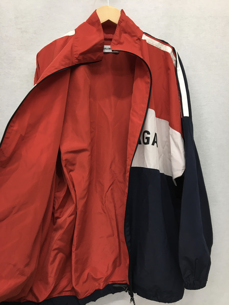 Balenciaga ロゴ ナイロンジャケット (34) 赤紺白