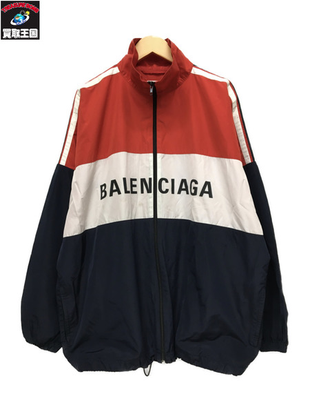 Balenciaga ロゴ ナイロンジャケット (34) 赤紺白