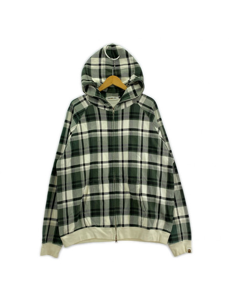 A BATHING APE パーカー(ジップアップ) チェック柄 ?