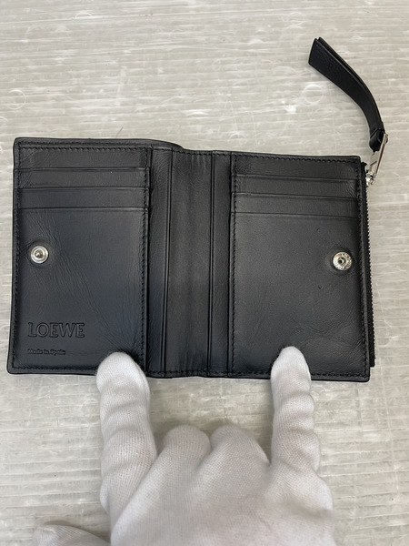 LOEWE パズル スリム コンパクト ウォレット 黒