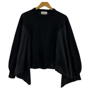 CLANE　PANEL FLARE KNIT TOPS　ブラック　1