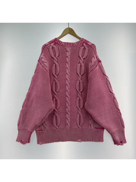 KAMIYA BORO Knit Sweater PNK