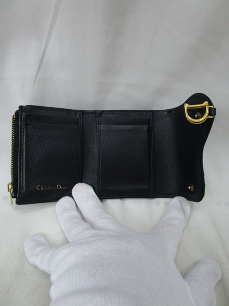 Dior オブリーク サドル Wホック財布 青