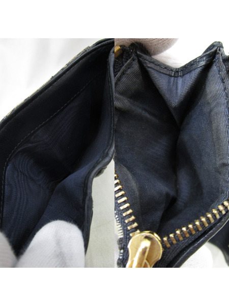 Dior オブリーク サドル Wホック財布 青