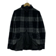 Y's ジャケット Wool Plaid Jacket/2/BLK