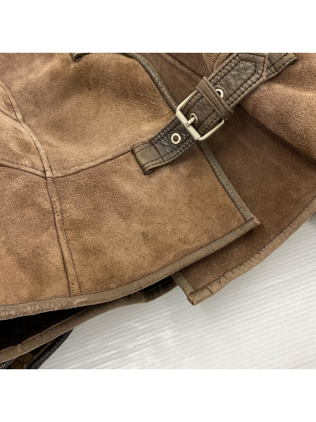 OLD・VINTAGE ジャケット AZTECA 70s フランス製 ムートンジャケット 茶[値下]