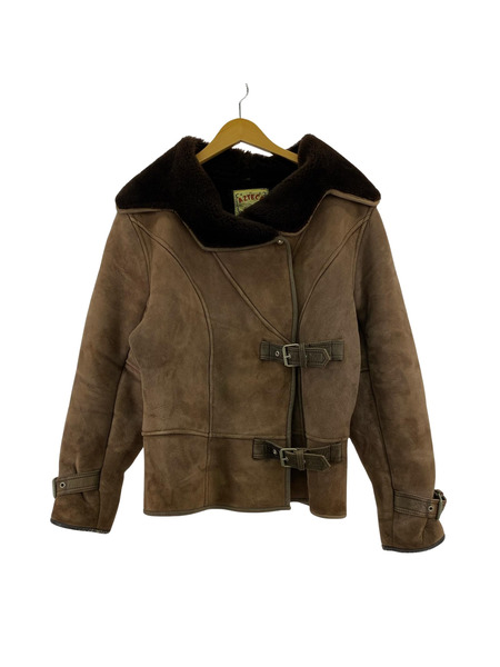 OLD・VINTAGE ジャケット AZTECA 70s フランス製 ムートンジャケット 茶[値下]