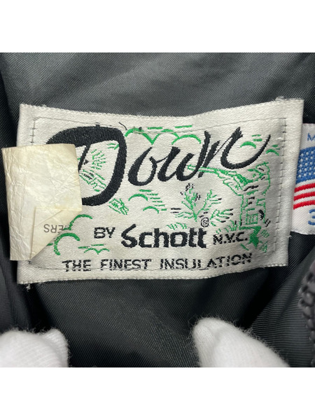schott ダウンジャケット レザーダウンジャケット 38