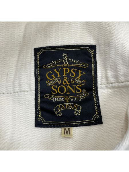 . デニム・ジーンズ GYPSY&SONS GN08 ボタンフライ シンチバック 白