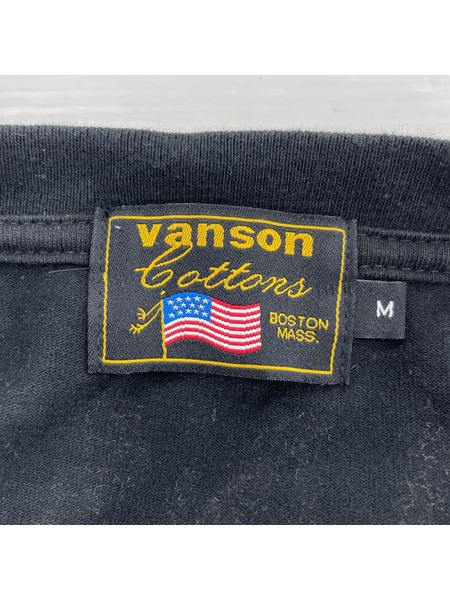 VANSON 長袖Tシャツ・カットソー デスラビット 刺繍 (M)