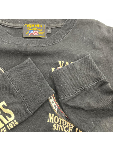 VANSON 長袖Tシャツ・カットソー デスラビット 刺繍 (M)