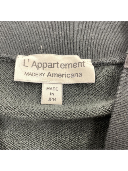 l'appartement AMERICANA ハイネックスウェット 黒[値下]