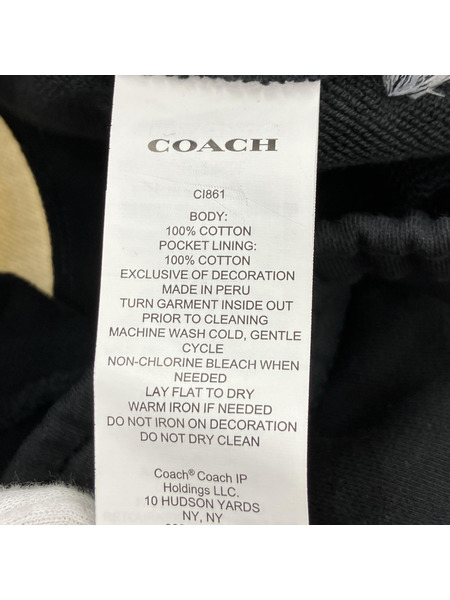 ラグ衣料ソノ他 COACH サイドラインワイドスウェットパンツ S ブラック