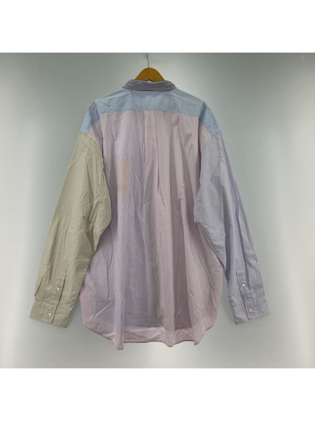 SSZ 25SS COLOR BLOCK SHIRTS クレイジーストライプシャツXL 11-11-1209-139