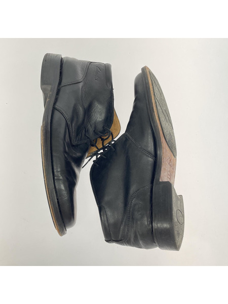 Clarks レザーチャッカシューズ 黒 27cm