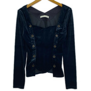 長袖Tシャツ・カットソー YOHEI OHNO Stmacher Velour Top 紺 (36)