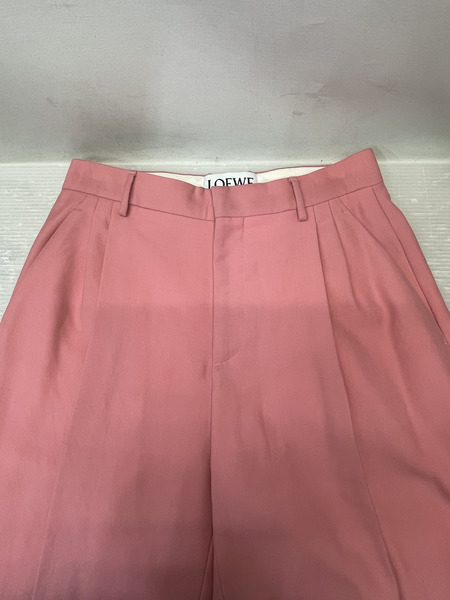 LOEWE 2タック ワイドスラックス 44 ピンク