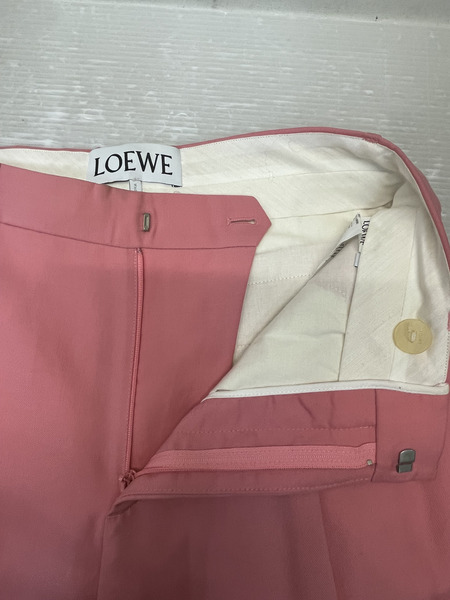 LOEWE 2タック ワイドスラックス 44 ピンク