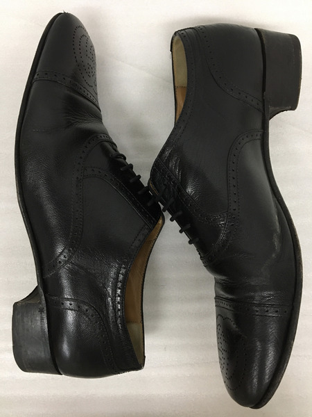 GUCCI　GG柄 ウィングチップ (9 1/2) BLK